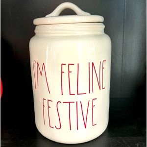 Rae Dun “I’m Feline Festive” Large Canister